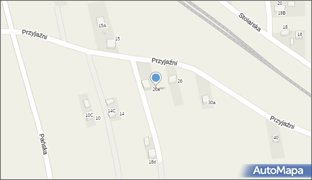 Balin, Przyjaźni, 20a, mapa Balin