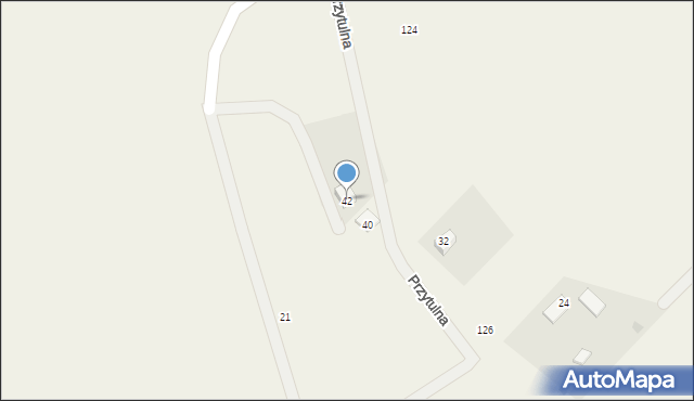 Bartąg, Przytulna, 42, mapa Bartąg