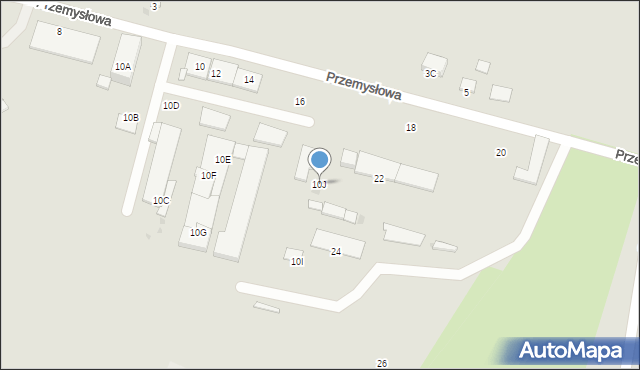 Bartoszyce, Przemysłowa, 10J, mapa Bartoszyce