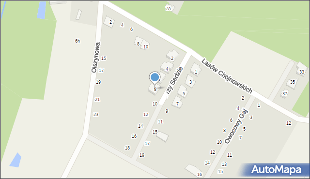 Baszkówka, Przy Sadzie, 8, mapa Baszkówka