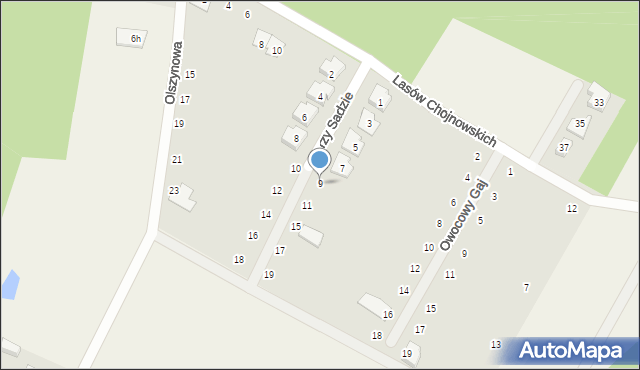Baszkówka, Przy Sadzie, 9, mapa Baszkówka