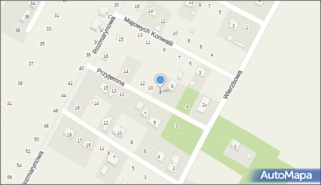Baszkówka, Przyjemna, 8, mapa Baszkówka