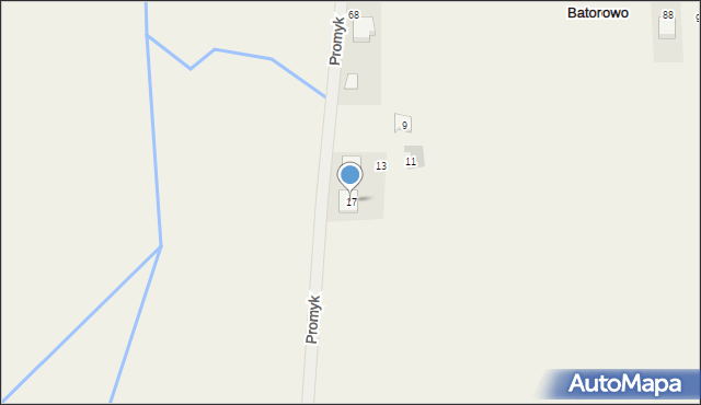 Batorowo, Promyk, 17, mapa Batorowo