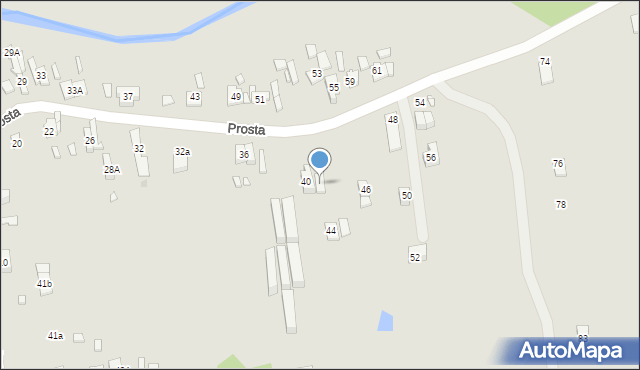 Będzin, Prosta, 42, mapa Będzin