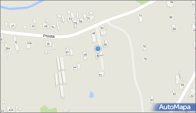 Będzin, Prosta, 50, mapa Będzin