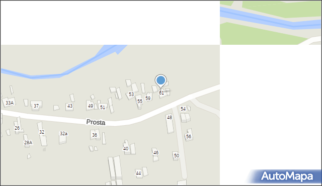 Będzin, Prosta, 61, mapa Będzin