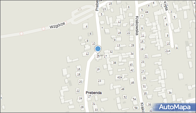 Bełżyce, Prebendarska, 15, mapa Bełżyce