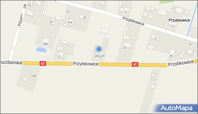 Biadacz, Przybkowice, 31, mapa Biadacz