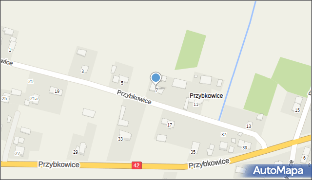 Biadacz, Przybkowice, 7, mapa Biadacz