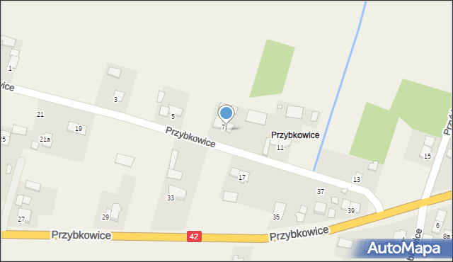 Biadacz, Przybkowice, 9, mapa Biadacz