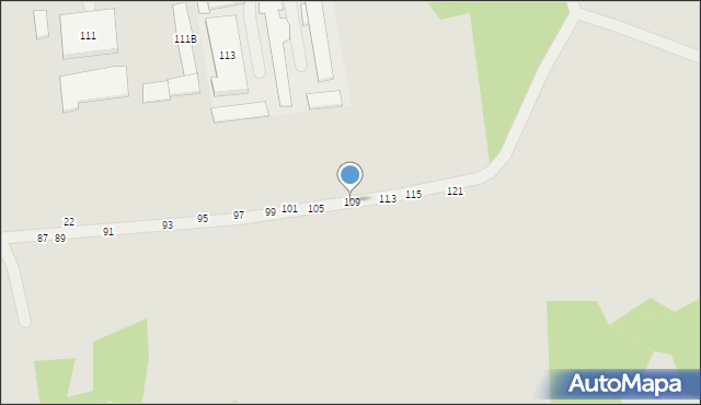 Biała Podlaska, Przemysłowa, 109, mapa Białej Podlaskiej