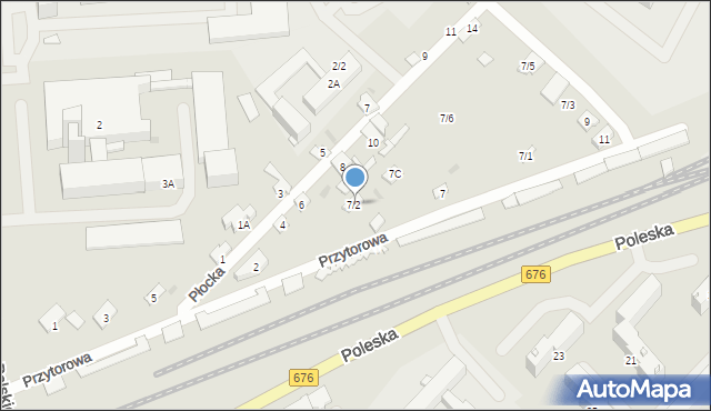 Białystok, Przytorowa, 7/2, mapa Białegostoku