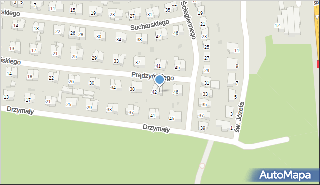 Białystok, Prądzyńskiego Ignacego, gen., 44, mapa Białegostoku