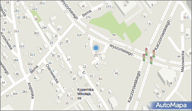 Białystok, Przechodnia, 2/1, mapa Białegostoku