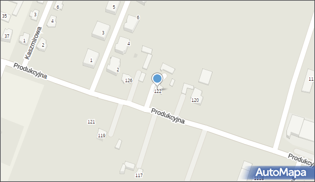 Białystok, Produkcyjna, 122, mapa Białegostoku