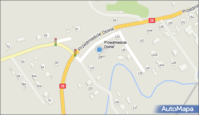 Biecz, Przedmieście Dolne, 128, mapa Biecz