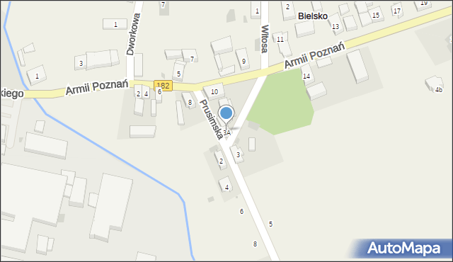 Bielsko, Prusimska, 3A, mapa Bielsko