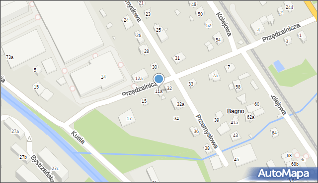 Bielsko-Biała, Przędzalnicza, 11a, mapa Bielsko-Białej