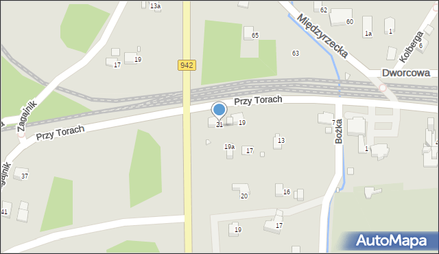 Bielsko-Biała, Przy Torach, 21, mapa Bielsko-Białej