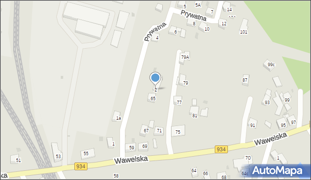 Bieruń, Prywatna, 2, mapa Bieruń