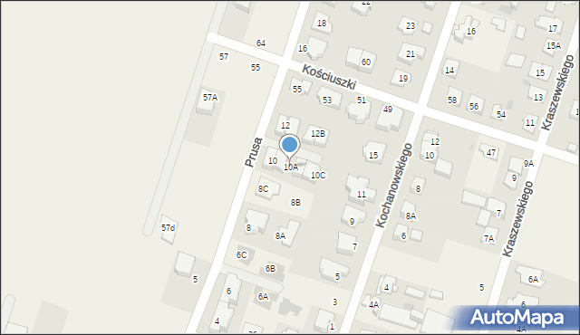 Blizne Jasińskiego, Prusa Bolesława, 10A, mapa Blizne Jasińskiego