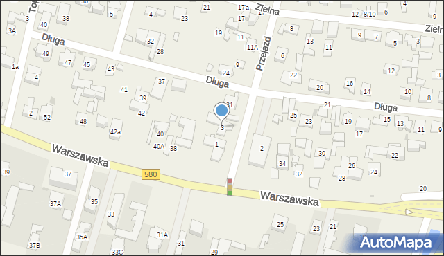 Blizne Łaszczyńskiego, Przejazd, 3, mapa Blizne Łaszczyńskiego