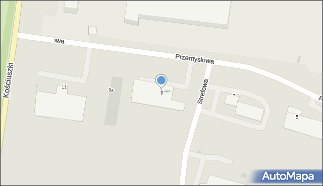 Bolesławiec, Przemysłowa, 9, mapa Bolesławca