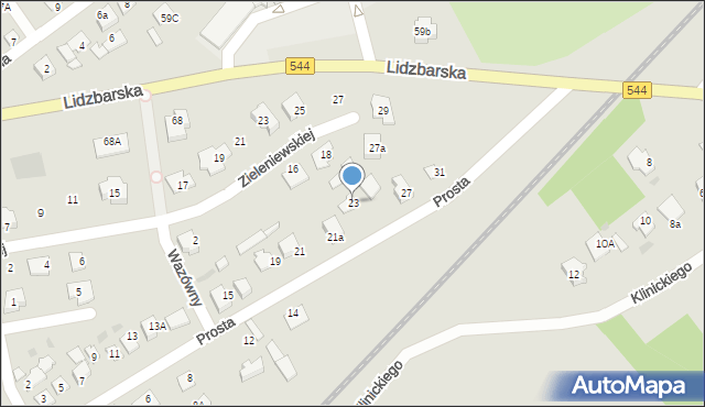 Brodnica, Prosta, 23, mapa Brodnica