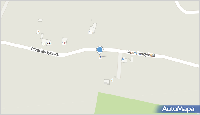 Brzeszcze, Przecieszyńska, 2, mapa Brzeszcze