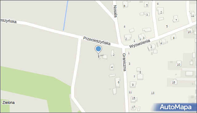 Brzeszcze, Przecieszyńska, 8, mapa Brzeszcze