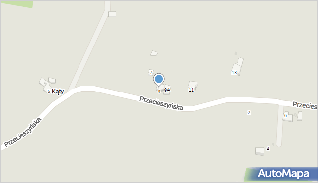 Brzeszcze, Przecieszyńska, 9, mapa Brzeszcze