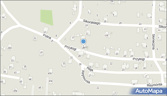 Brzeszcze, Przyłogi, 26, mapa Brzeszcze