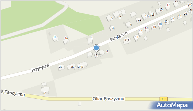 Brzeźce, Przybysza Jana, 2, mapa Brzeźce