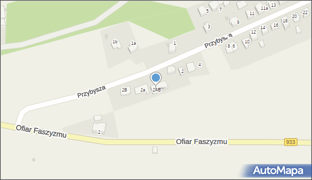 Brzeźce, Przybysza Jana, 2AB, mapa Brzeźce