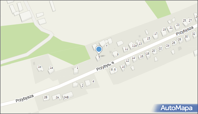 Brzeźce, Przybysza Jana, 3, mapa Brzeźce