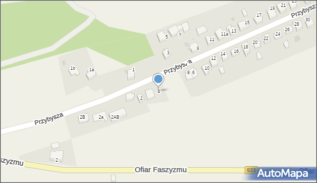 Brzeźce, Przybysza Jana, 4, mapa Brzeźce