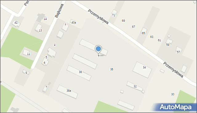 Brzeziny, Przemysłowa, 7, mapa Brzeziny