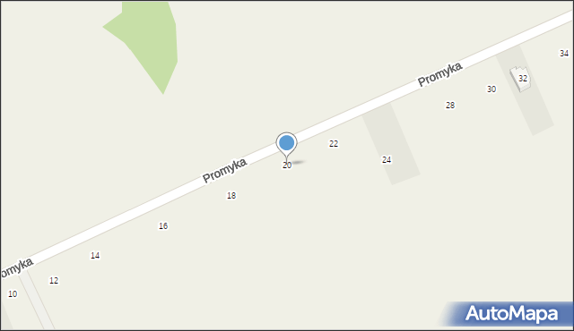 Brzozówka, Promyka, 20, mapa Brzozówka