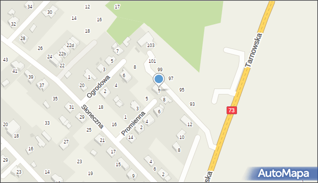 Brzozówka, Promienna, 7, mapa Brzozówka