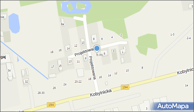 Bugaj, Projektowana, 7, mapa Bugaj