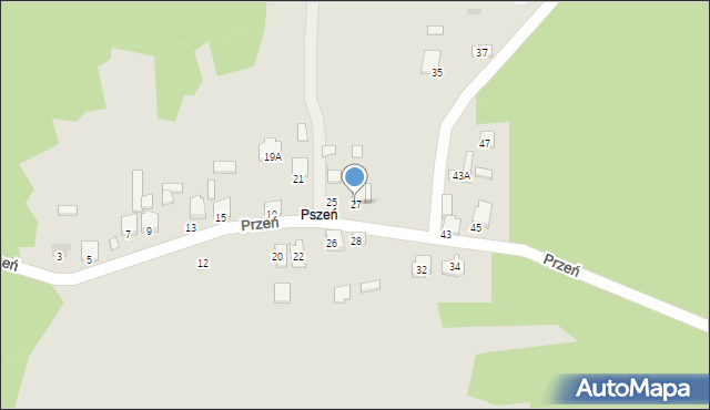 Bukowno, Przeń, 27, mapa Bukowno