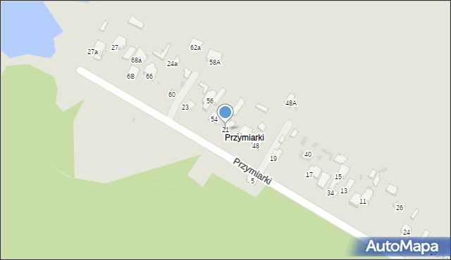 Bukowno, Przymiarki, 21, mapa Bukowno