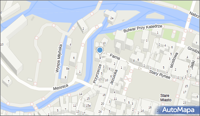 Bydgoszcz, Przyrzecze, 4, mapa Bydgoszczy