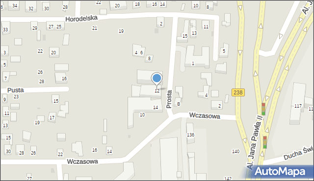 Bydgoszcz, Prosta, 12, mapa Bydgoszczy