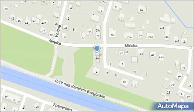 Bydgoszcz, Przy Parku, 2B, mapa Bydgoszczy