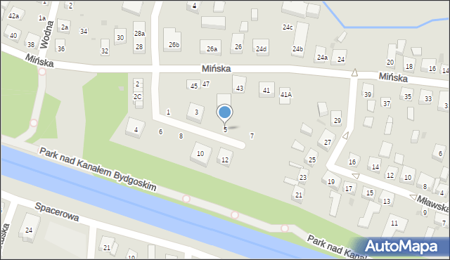 Bydgoszcz, Przy Parku, 5, mapa Bydgoszczy