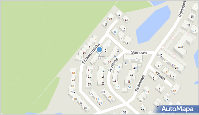 Bydgoszcz, Przewoźników, 11, mapa Bydgoszczy