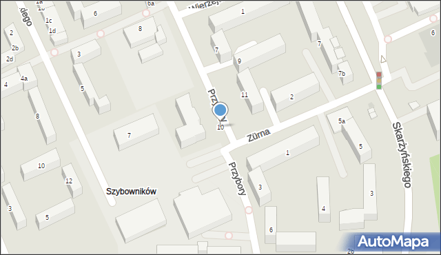 Bydgoszcz, Przybory Jeremiego, 10, mapa Bydgoszczy