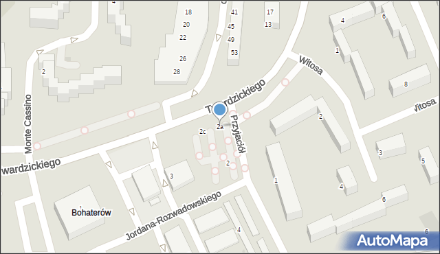 Bydgoszcz, Przyjaciół, 2a, mapa Bydgoszczy