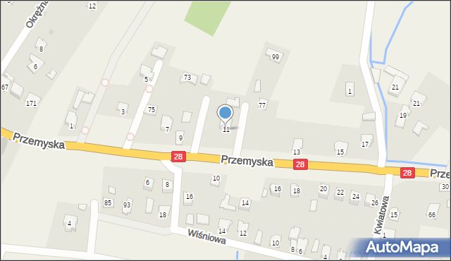 Bykowce, Przemyska, 11, mapa Bykowce